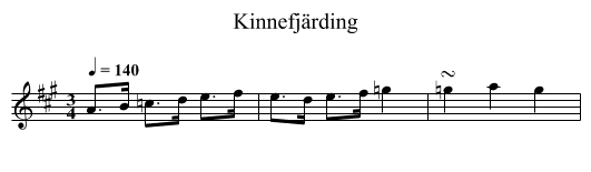 Kinnefjärding - staff notation
