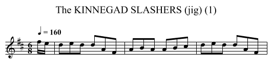KINNEGAD SLASHERS (jig) (1), The - staff notation