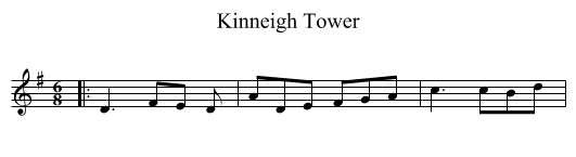 Kinneigh Tower - staff notation