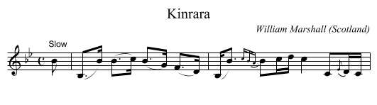 Kinrara - staff notation