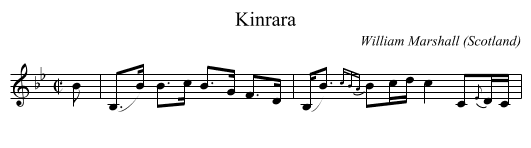 Kinrara - staff notation