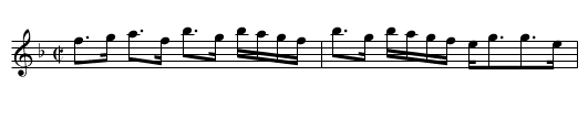 Kinraro's Strathspey - staff notation