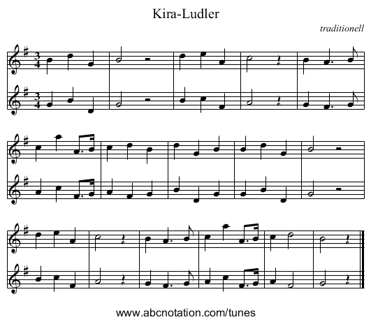 Kira-Ludler - staff notation