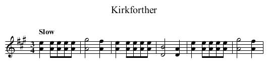 Kirkforther - staff notation