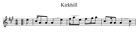 Kirkhill - staff notation