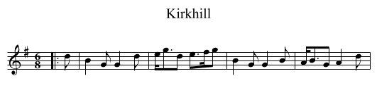 Kirkhill - staff notation