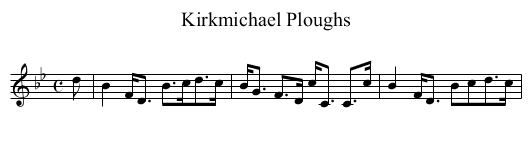 Kirkmichael Ploughs - staff notation