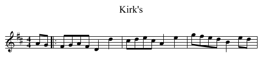 Kirk's - staff notation