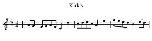 Kirk's - staff notation