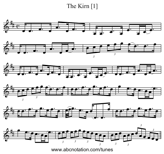 Kirn [1], The - staff notation