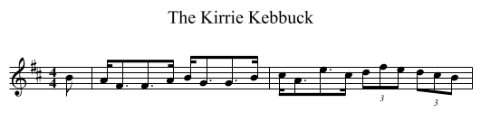 Kirrie Kebbuck, The  - staff notation