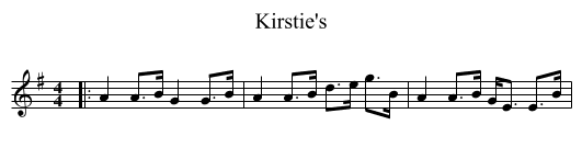 Kirstie's - staff notation