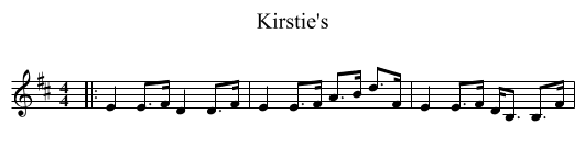 Kirstie's - staff notation