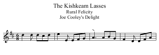Kishkeam Lasses, The - staff notation