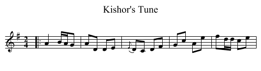 Kishor's Tune - staff notation