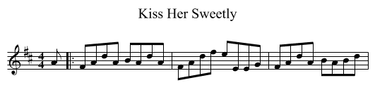 Kiss Her Sweetly - staff notation