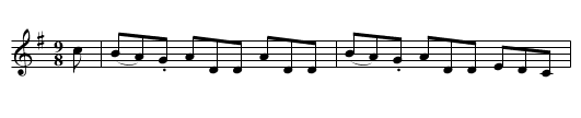 Kiss in the Shelter - staff notation