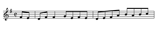 Kiss Me, Joe - staff notation
