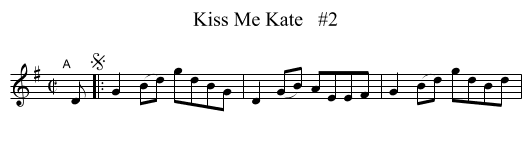 Kiss Me Kate   #2 - staff notation