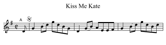 Kiss Me Kate - staff notation