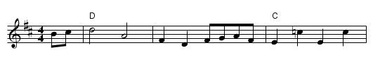 Kiss Me Quick Me Mither's Coming - staff notation