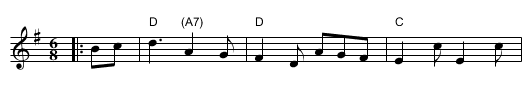 Kiss Me Quick - staff notation