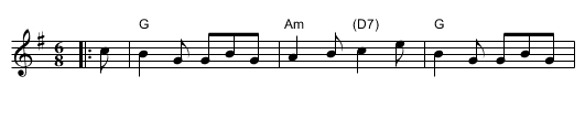 Kiss Me Sweetheart - staff notation