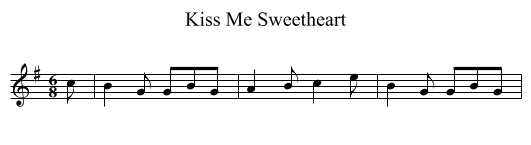 Kiss Me Sweetheart - staff notation