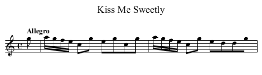 Kiss Me Sweetly - staff notation