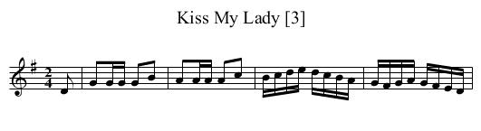 Kiss My Lady [3] - staff notation