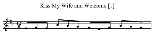 Kiss My Wife and Welcome [1] - staff notation