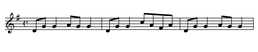 Kiss the Maid behind the Barrel - staff notation