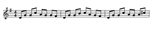 Kiss the Maid behind the Barrel - staff notation