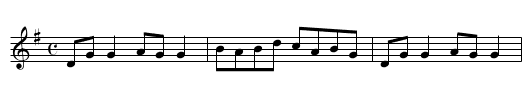Kiss the Maid behind the Barrel - staff notation