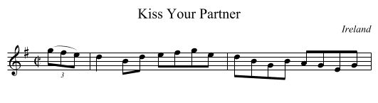 Kiss Your Partner - staff notation