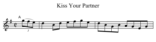 Kiss Your Partner - staff notation