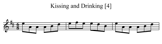 Kissing and Drinking [4] - staff notation