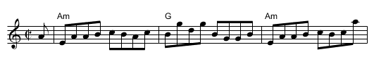 Kissing Bridge, The  - staff notation