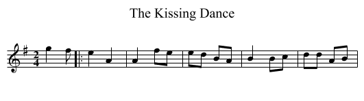 Kissing Dance, The  - staff notation
