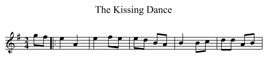 Kissing Dance, The  - staff notation