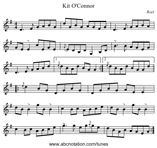 Kit O'Connor - staff notation