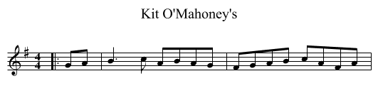 Kit O'Mahoney's - staff notation