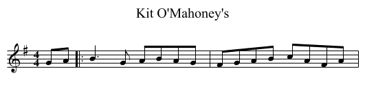 Kit O'Mahoney's - staff notation