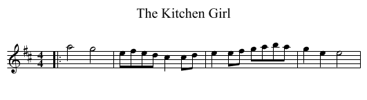 Kitchen Girl, The  - staff notation