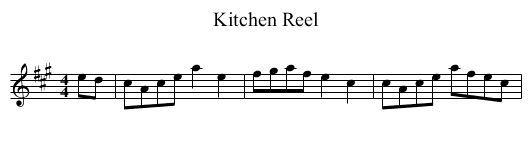Kitchen Reel - staff notation