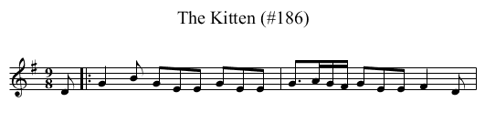 Kitten (#186), The - staff notation