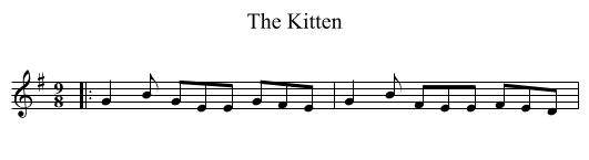 Kitten, The  - staff notation