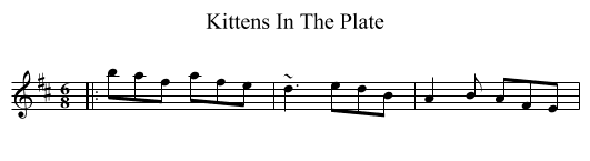 Kittens In The Plate - staff notation