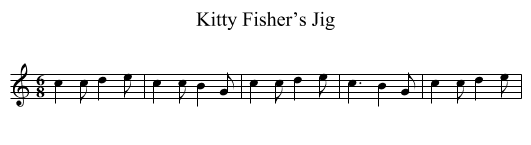 Kitty Fisher’s Jig - staff notation
