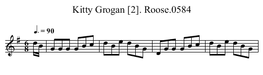 Kitty Grogan [2]. Roose.0584 - staff notation